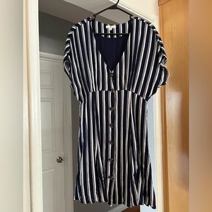 BP. Striped button down mini dress